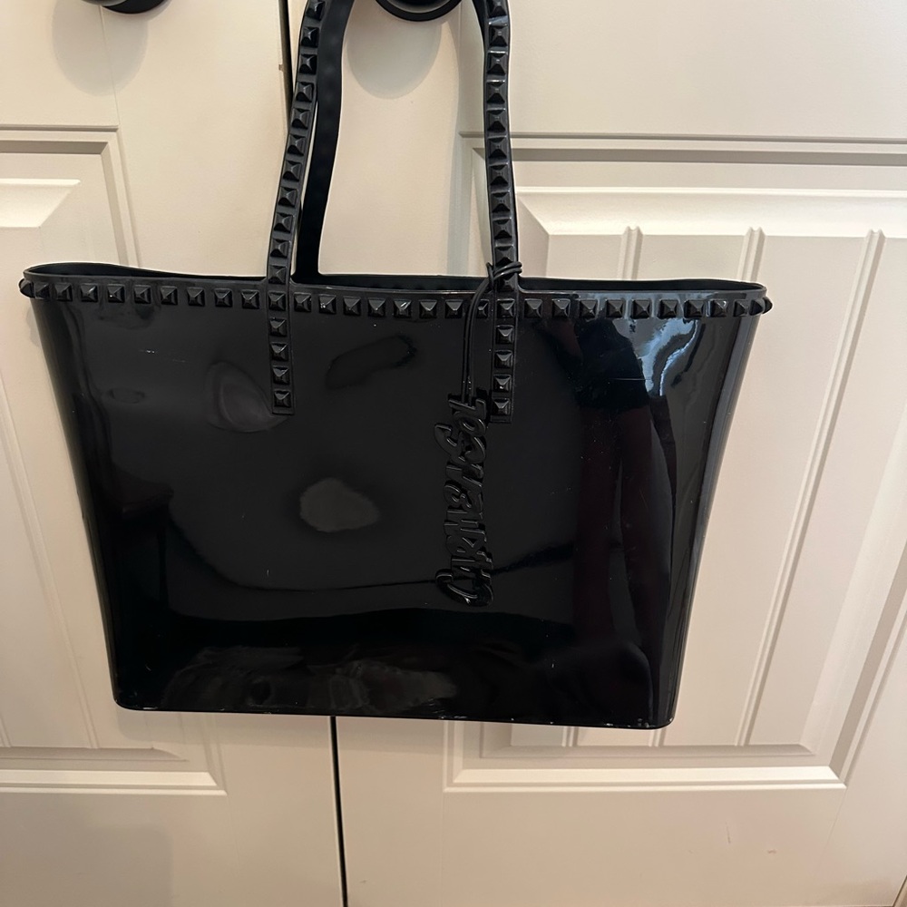 Elegant Black Studded Tote Bag